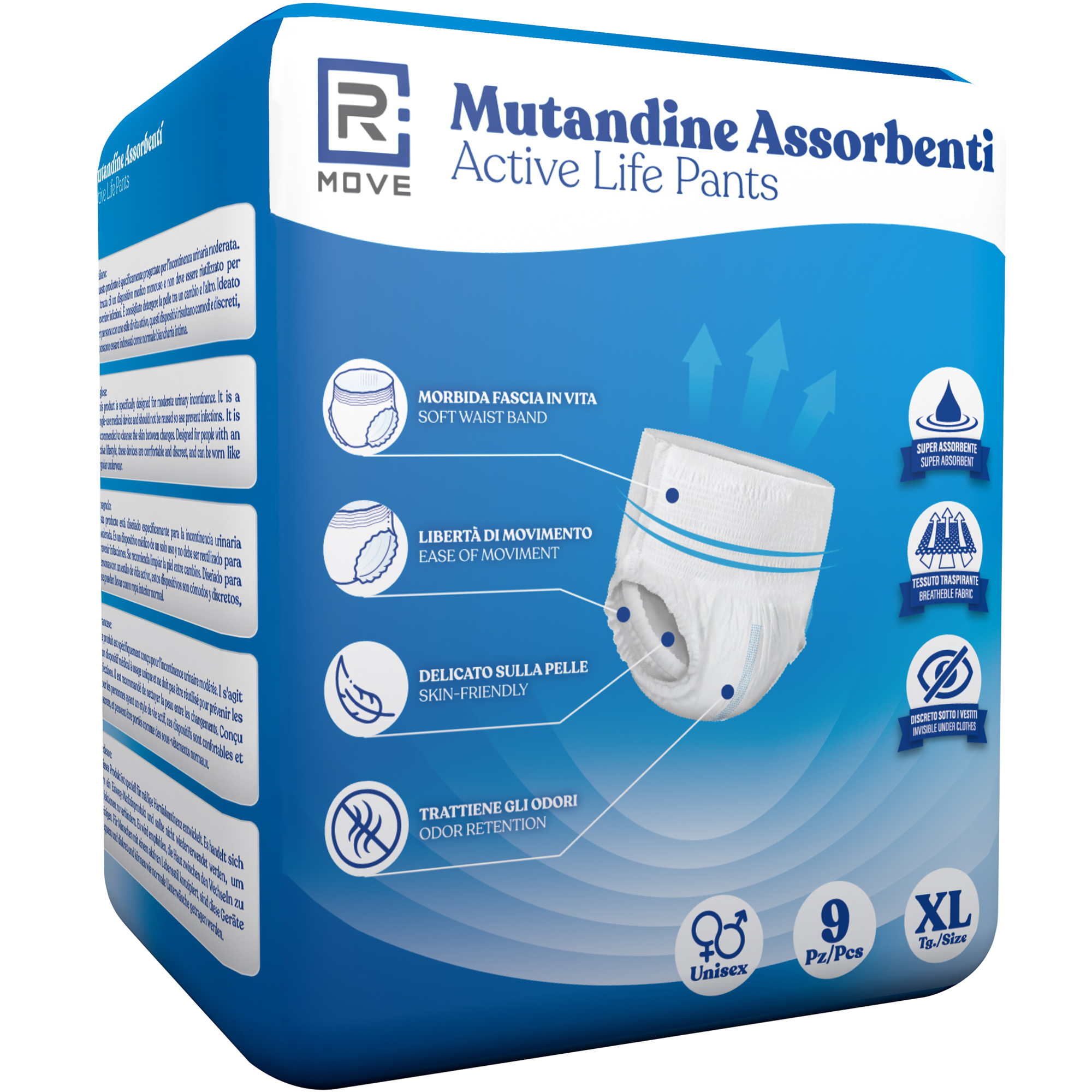 Mutandine Assorbenti RMove - XL - 9 pz - Active Life Pants