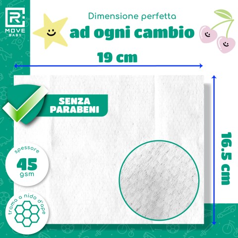 Salviettine Baby Umidificate Idratanti RMove - Argan - 8 confezioni da 72pz