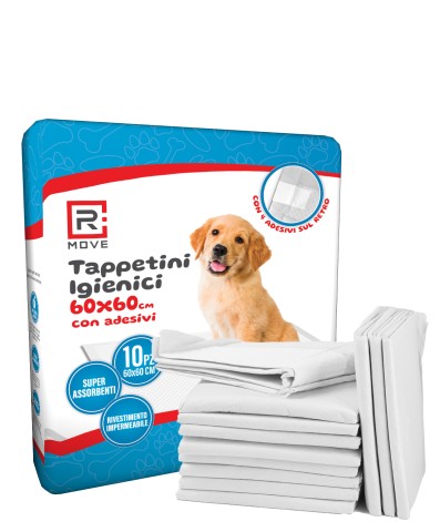 Tappetini igienici per cani RMove - 60x60cm - 10 pz - Con adesivi