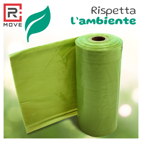 Sacchetti igienici per cani RMove - 6 rotoli da 15 sacchetti - 23x30cm - verdi