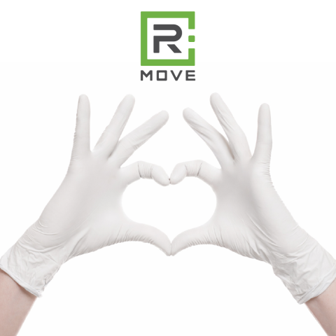 Guanti Nitrile Bianco - XL - 100 pz - Monouso - Senza polvere - RMove