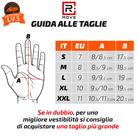 Guanti da Lavoro Antitaglio RMove - Liv. 5 - L - 1 paio