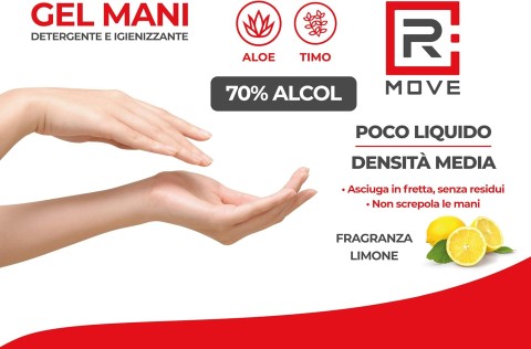 Gel Igienizzante Mani 70% Alcool 200 ml | Gel Antibatterico con apertura Disc-Top