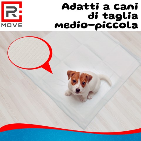 Tappetini igienici per cani RMove - 60x60cm - 100 pz - Con adesivi