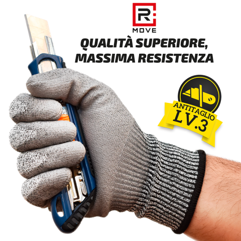 Guanti da Lavoro Antitaglio RMove - Liv. 3 - L - 1 paio