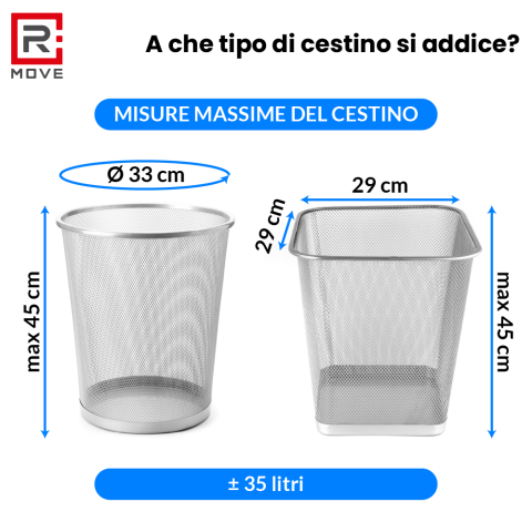 Sacchi Rifiuti RMove - 50x60cm - Blu - 6 rotoli da 20 pz