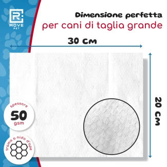 Salviette Igienizzanti alla Clorexidina per Cani e Gatti Rmove - 20x30 cm - 3 confezioni da 100 pz