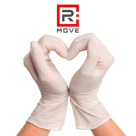 Guanti Vinile - L - 100 pz - Monouso - Senza polvere - RMove