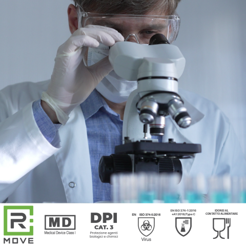 Guanti Nitrile Bianco - XL - 100 pz - Monouso - Senza polvere - RMove