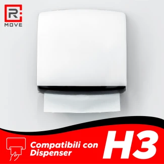 Asciugamani di carta piegati a V per dispenser – pura cellulosa 2 veli - 2700 pezzi - RMove