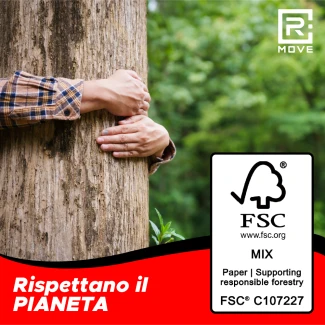 Asciugamani di carta piegati a V per dispenser – pura cellulosa 2 veli - 2700 pezzi - RMove