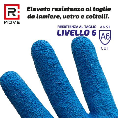 Guanti da Lavoro Antitaglio SteelGuard RMove - Liv.6 - L - 1 paio