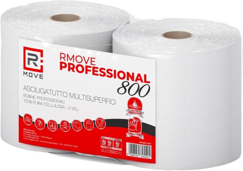 Bobine Carta Asciugatutto RMove - 2 veli - 2 rotoloni