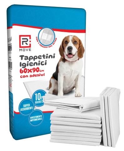 Tappetini igienici per cani RMove - 60x90cm - 10 pz - Con adesivi