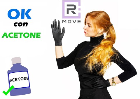 Guanti Nitrile Nero - XL - 100 pz - Monouso - Senza polvere - RMove