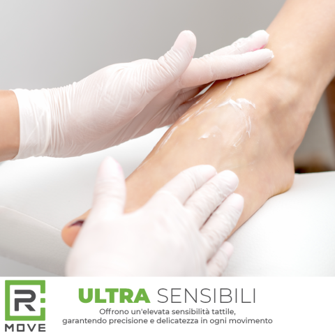 Guanti Nitrile Bianco - S - 100 pz - Monouso - Senza polvere - RMove