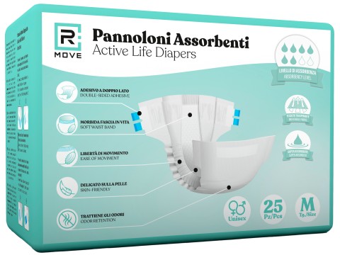 Pannoloni Assorbenti RMove - M - 25 pz - Active Life Diapers