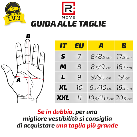 Guanti da Lavoro Antitaglio RMove - Liv. 3 - L - 1 paio