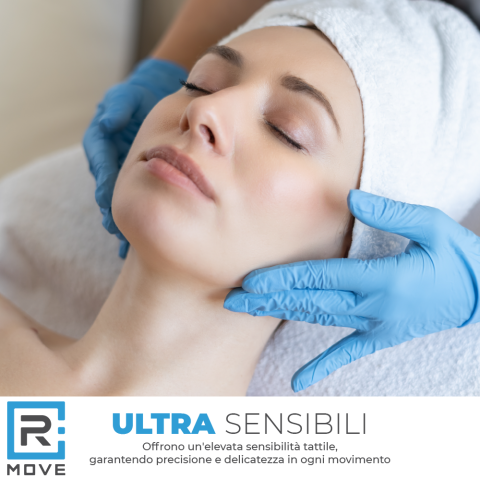 Guanti Nitrile Blu - XL - 100 pz - Monouso - Senza polvere - RMove