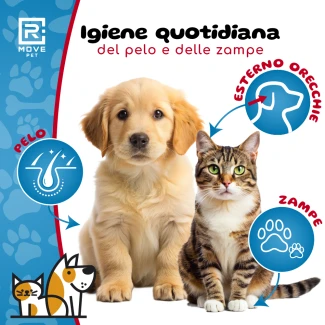 Salviette Igienizzanti alla Clorexidina per Cani e Gatti Rmove - 17x20 cm - 4 confezioni da 100 pz