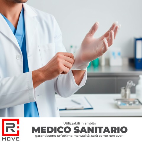 Guanti Vinile - S - 100 pz - Monouso - Senza polvere - RMove