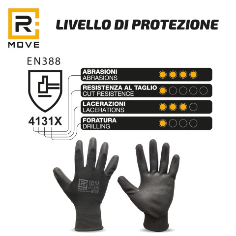 Guanti Lavoro RMove - L - in Poliuretano - 1 paio