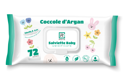 Salviettine Baby Umidificate Idratanti RMove - Argan - 72pz
